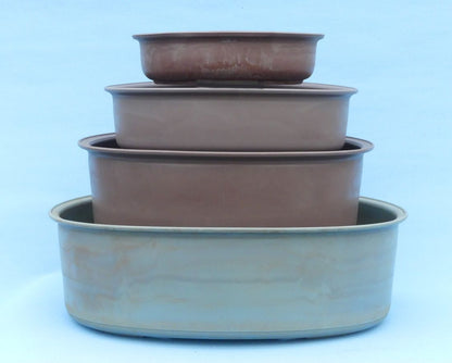 Recycled Plastic Bonsai Pots - Oval - 4 Size Options